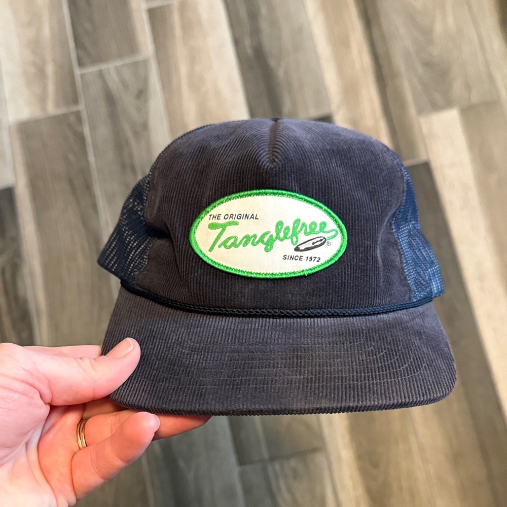 Tanglefree Navy Blue Corduroy Trucker Hat